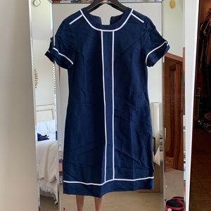 Blue and white banana republic dress